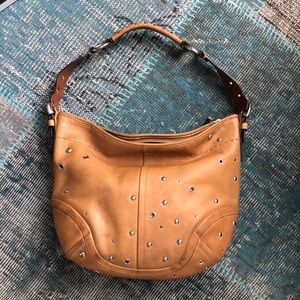 COACH vintage vachetta leather studded hobo bag - limited edition - restored